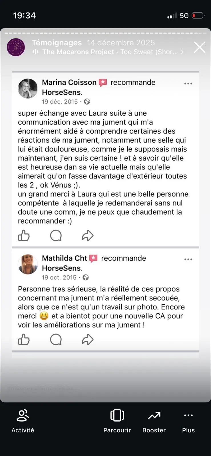 Avis client HorseSens