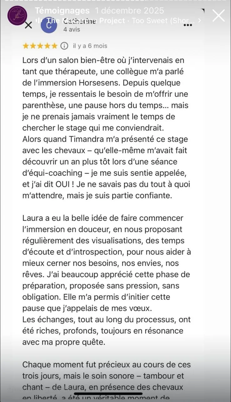 Avis client HorseSens